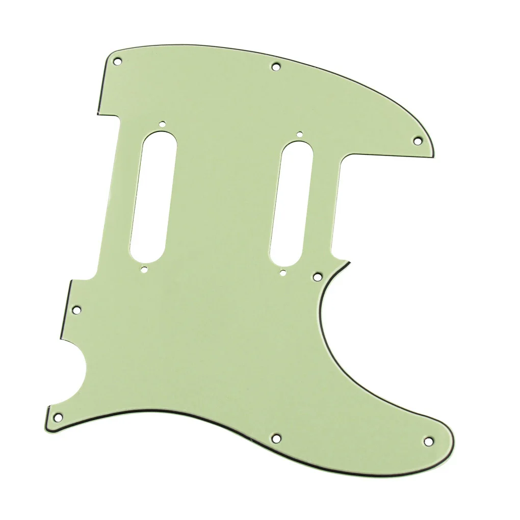 FLEOR мятно-зеленый Tele гитара маринованная пластина 8 отверстий с винтами для