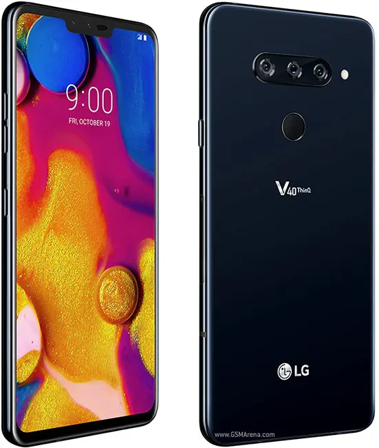Разблокировка LG V40, ThinQ, 6,4 дюйма, 6 ГБ ОЗУ, 128 Гб ПЗУ, Android, четыре ядра, две фронтальные камеры, 3 тыловые камеры, отпечаток пальца, NFC, мобильный телефон