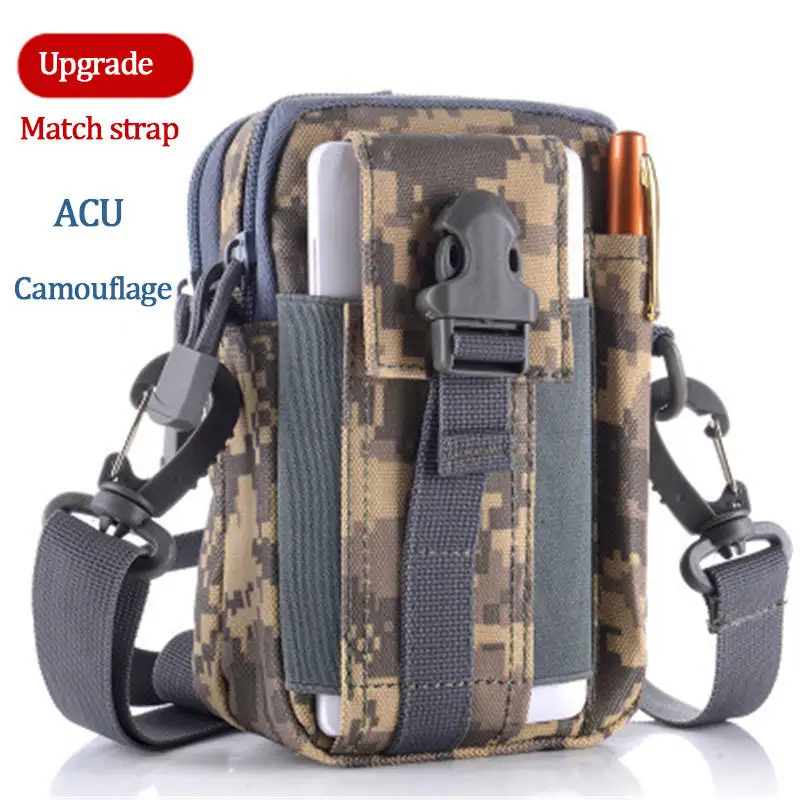 Camouflage A Спортивная повседневная функциональная поясная сумка для мобильного телефона, поясная сумка для iphone, samsung, черная нейлоновая сумка на плечо для мобильного телефона - Цвет: Camouflage A