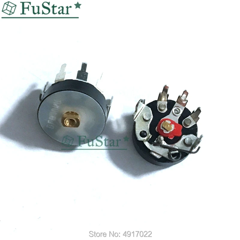 10 шт./лот 10K RV12 прямой угол радио потенциометр RV12MM B503 B103 B10K B50K Мощность потенциометр громкости усилителя с переключателем