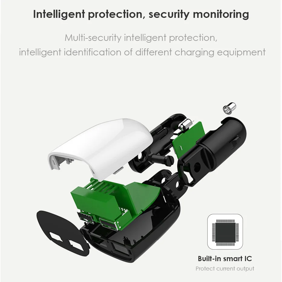 KEXU Dual USB Universal Car Charger 5V 3.4A Voltage Diagnostic LED Screen Car-Charger 2.4A+1A For Mobile Phone | Мобильные телефоны