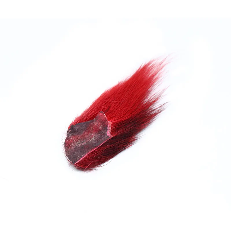 red PERSUADER, 1 шт., хвостик, волосы, секция, стримеры, блесна на окуня, материал для завязывания мушек, 10 цветов, северный олень, хвост, искусственные приманки - Цвет: red