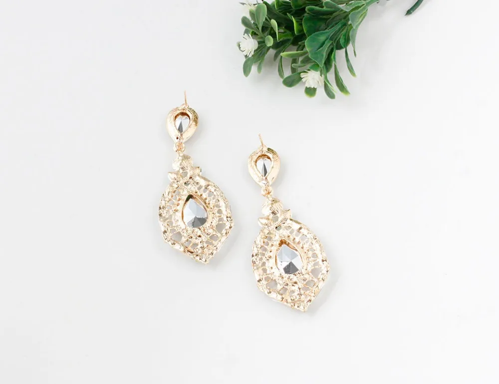 Элегантные модные популярные Стильные Висячие серьги F &amp U золотого цвета с