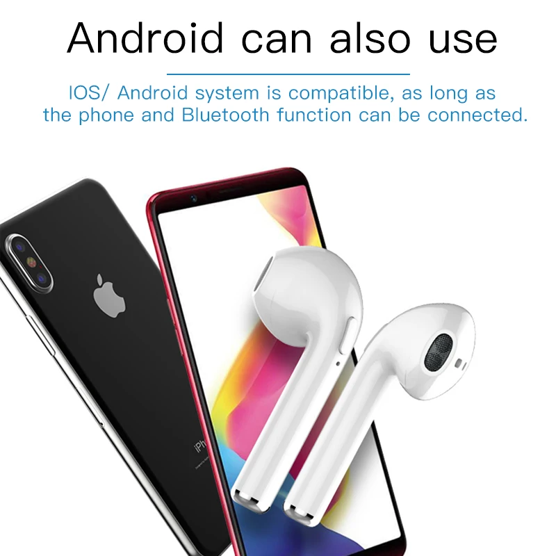 IPhox мини беспроводные Bluetooth наушники i7s TWS внутриканальные стерео вкладыши