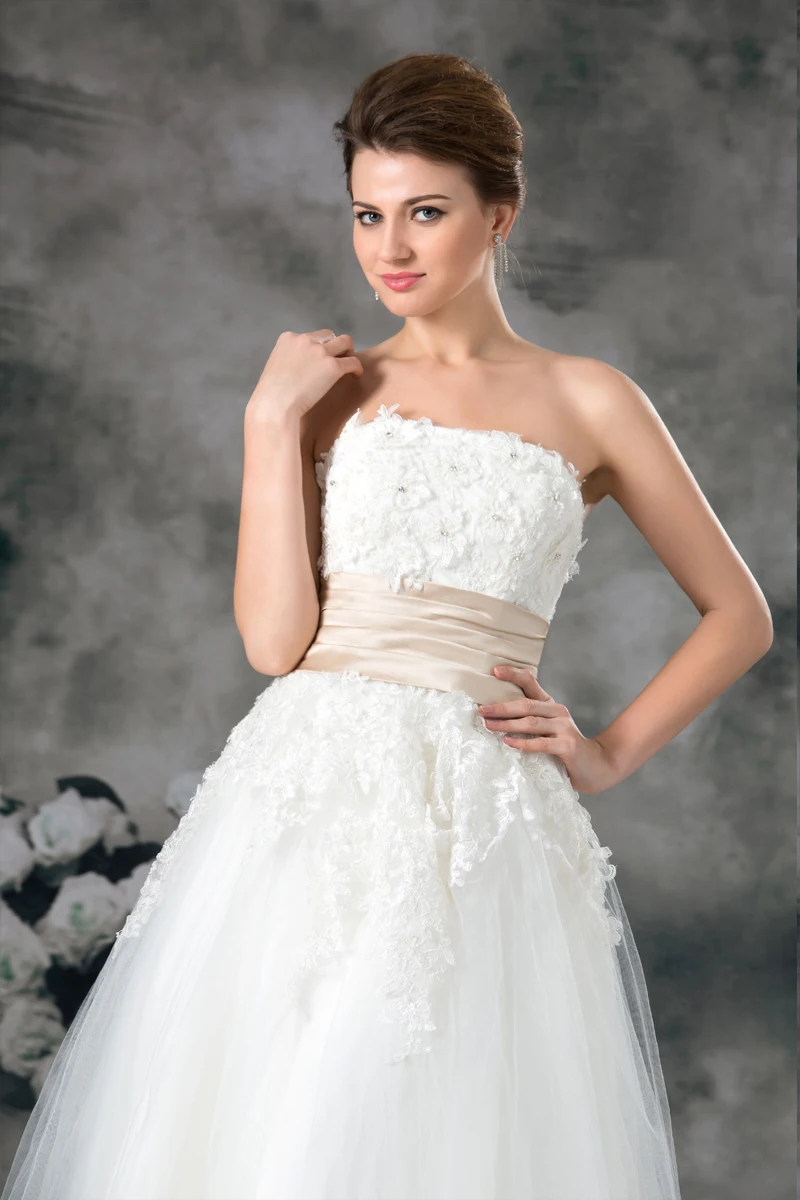 Beach Vestido De Noiva Wedding Dresses A-line Sweetheart Tea Length Tulle Appliques Beaded Gown Bridal | Свадьбы и торжества
