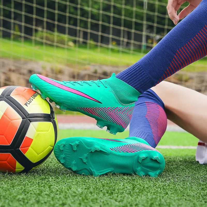 2019 новые взрослые мужские уличные футбольные бутсы высокие тренировочные