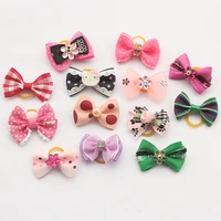 50pcs 100pcs mix packs handmade dog bow 6011030 hair little flower bows for dogs pet grooming accessories product