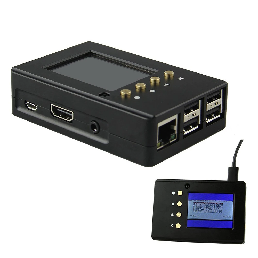 Хит алюминиевый корпус для Raspberry Pi DIY Kit с 2 дюймовым высоким TFT ЖК экраном Модель B/B