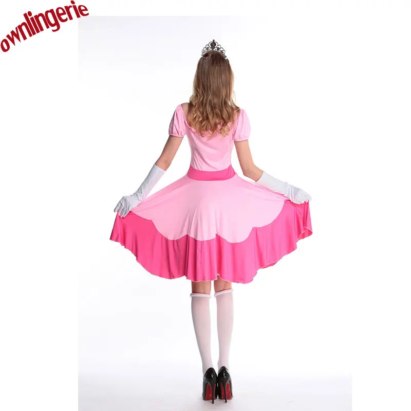 

New Halloween Costume Adult Adult Pink Princess Skirt Cosplay Party Performance Dress one size 40109