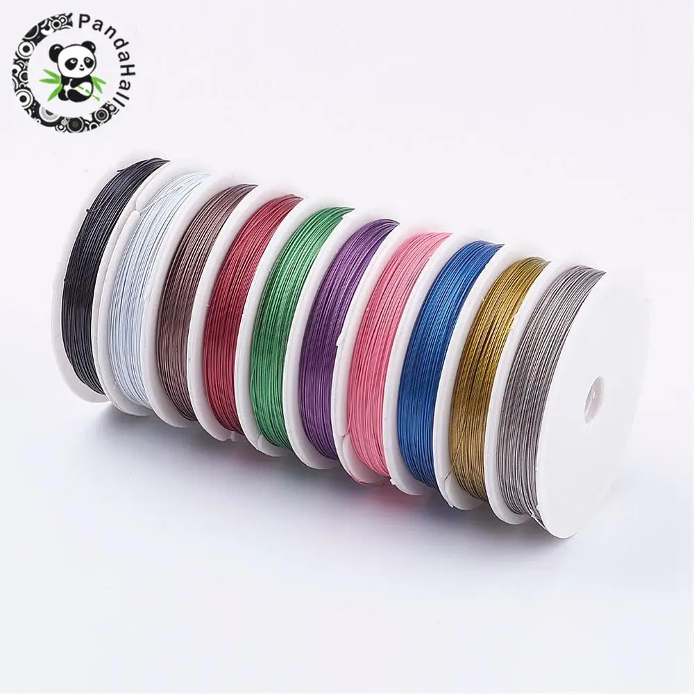 

Tiger Tail Wire Spool, Stainless Wire, Mixed Color, 0.45mm; about 50m/roll