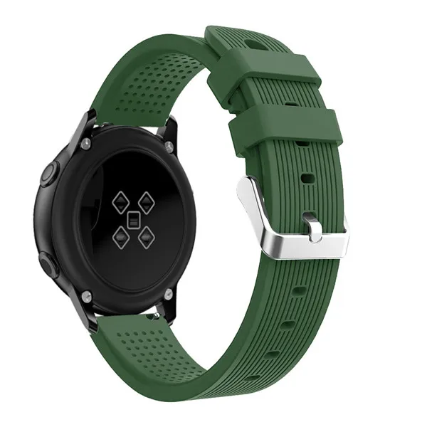 橄榄绿 20 мм ремешок для часов Garmin Vivoactive 3 ремешок для Galaxy Watch 42 мм умный браслет с пряжкой спортивные Сменные аксессуары - Цвет: 橄榄绿