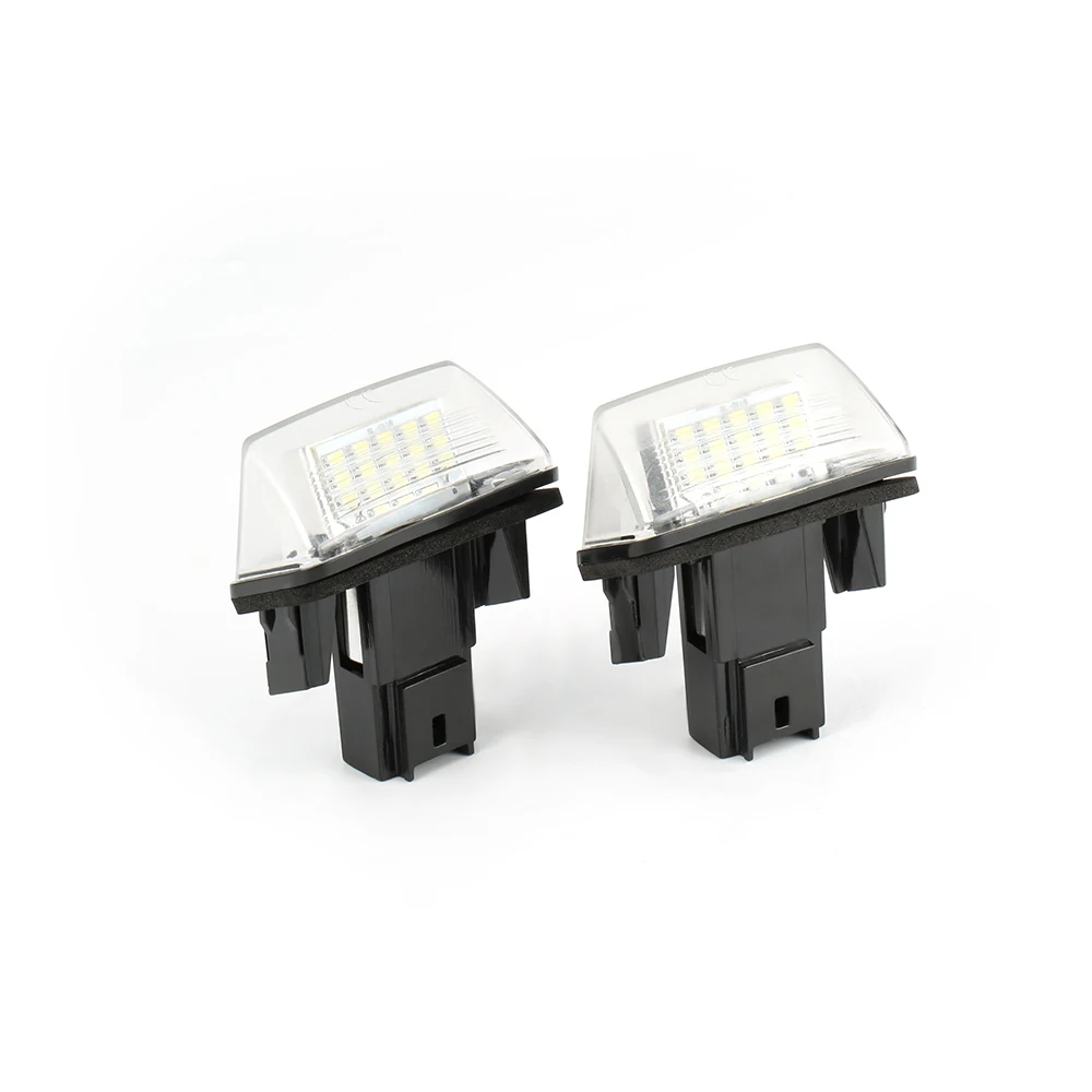 2PCS Led License Number Plate Lights Bulbs no error For Citroen C3 C4 C5 Peugeot 206 207 306 307 308 406 407 White 18 LED | Автомобили и