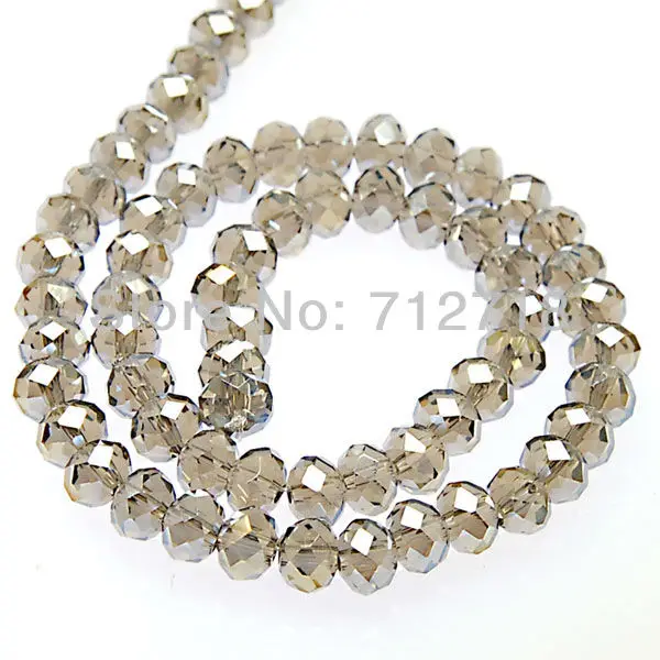 

Beads crystal rondelle beads AB plated Faceted beads grey 8x10mm rondelle,Sold of 5 strands (Min Order $20)