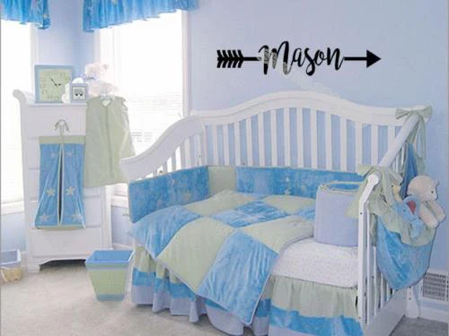 Arrow Personalized Custom name Wall Decal Nursery Baby Room Sticker Children's bedroom Decor living room mural wallpaper EA888 | Дом и сад