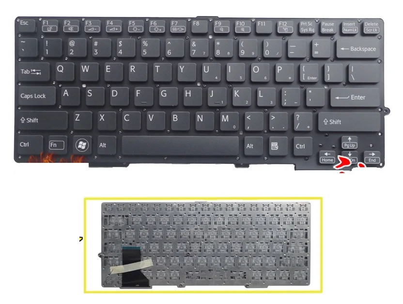 

SSEA Новая Клавиатура США черный для Sony VAIO SVE-13 SVS13 SVS1311 SVS131 SVS13118 без рамки Клавиатура ноутбука
