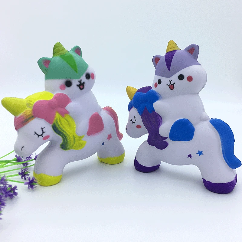 Игрушка в виде единорога сжимаемая медленно поднимающаяся кавайная гигантская