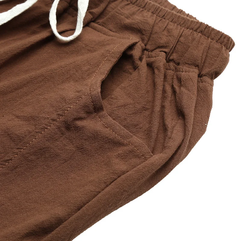 5XL размера плюс, хлопковые длинные штаны для женщин, эластичные, с высокой талией, на шнуровке, с карманами, повседневные брюки, большой размер, для девушек, лето, осень