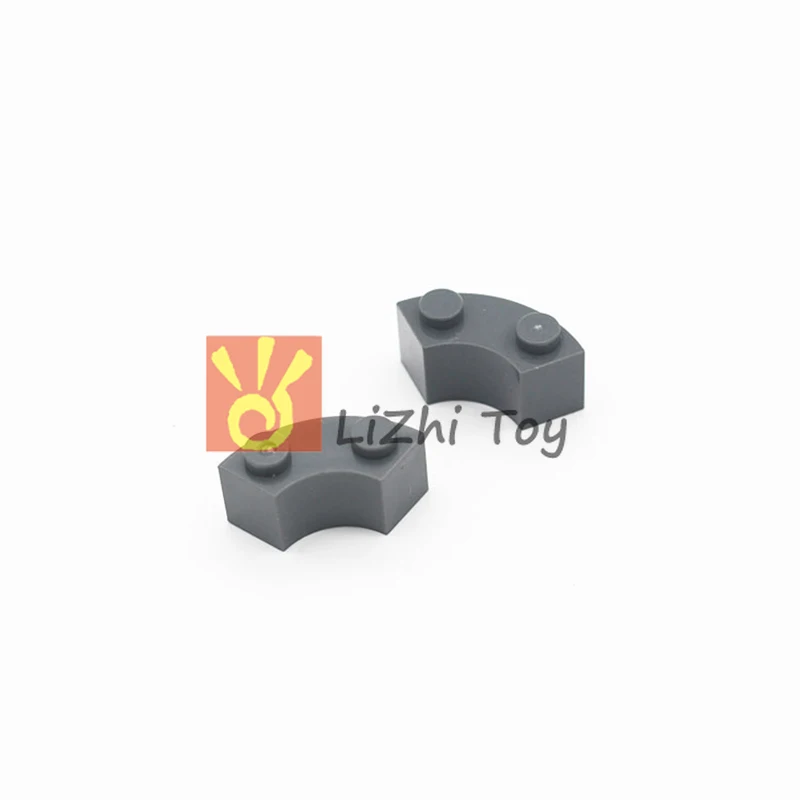 Moc Brick Round Corner 2 x Macaroni with Stud Notch DIY Enlighten Building Blocks Block Bricks Compatible | Игрушки и хобби