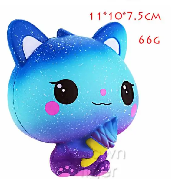 galaxy ice cram cat Jumbo Pikachu мягкая галактика медленно поднимающаяся мультяшная кукла сжимающая антистрессовые игрушки хлеб игрушка для снятия стресса для детей - Цвет: galaxy ice cram cat
