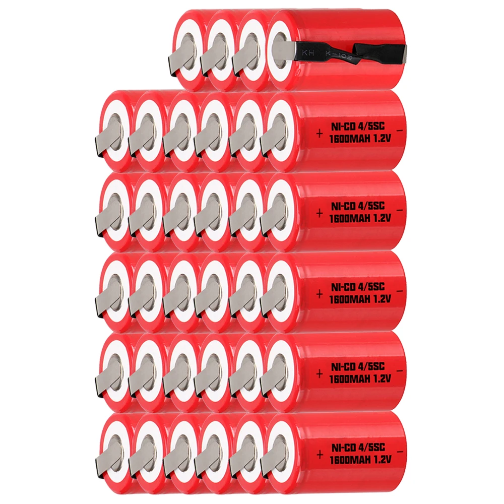 Самая низкая цена 34 шт 4/5SC батареи 1 2 v аккумуляторные 1600 mAh nicd Батарея для