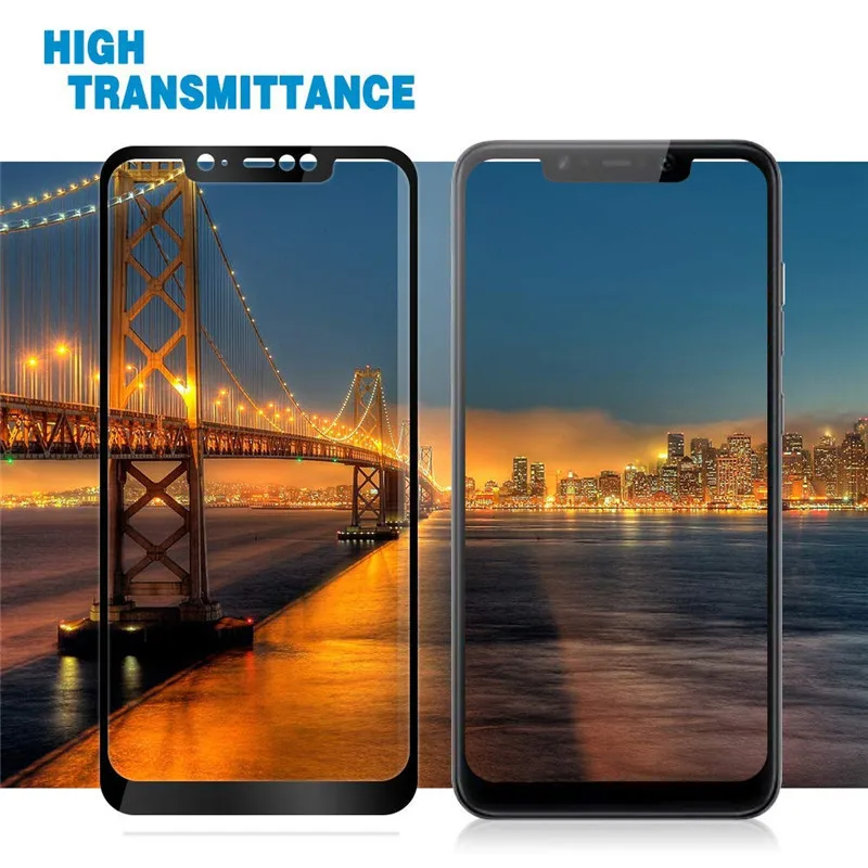 

For Xiaomi Pocophone F1 Tempered Glass Full Cover 9H 2.5D Premium Screen Protector For Xiaomi xiomi poko pocofone F1 6.18" Glass