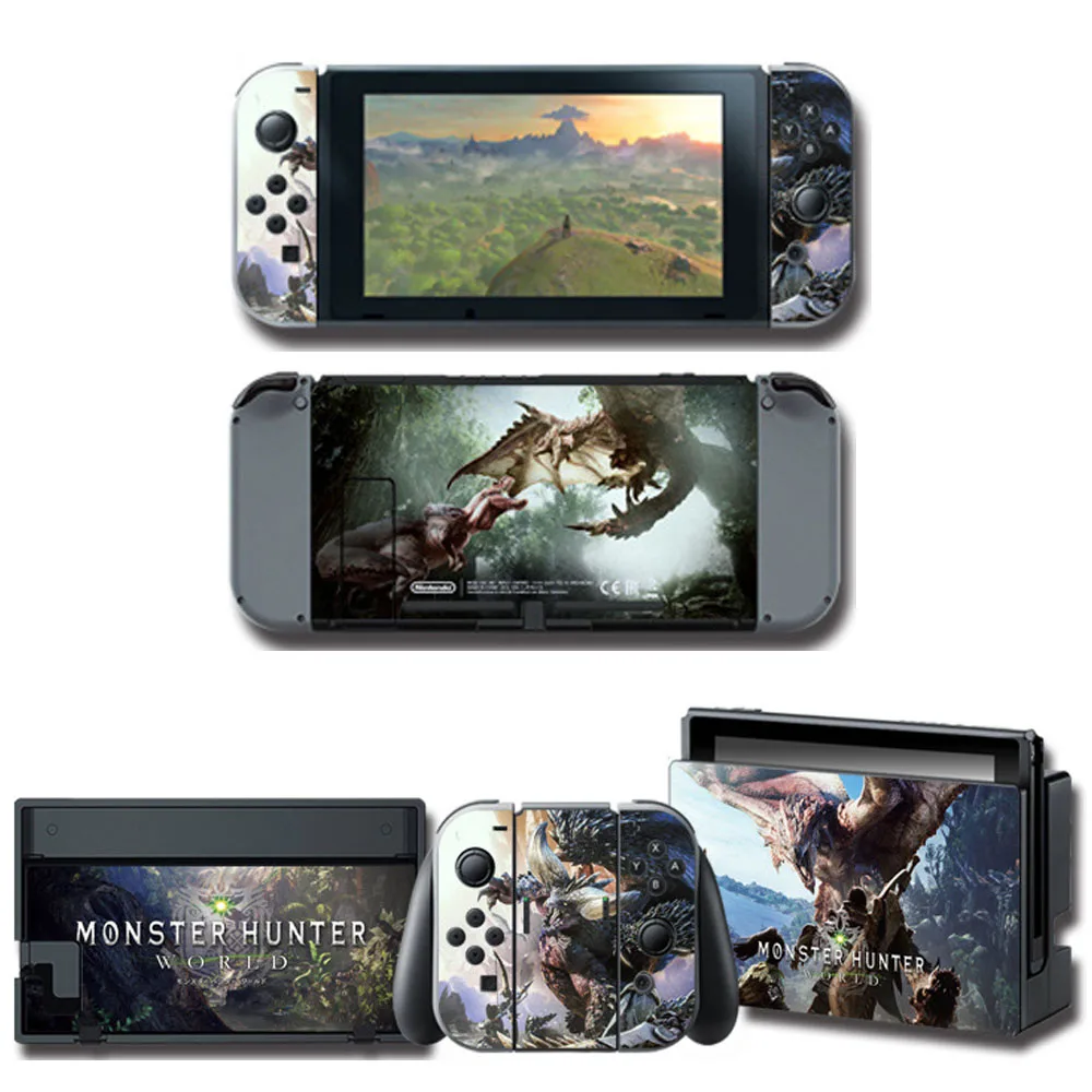 GUAIWULIERRN Тема игры протектор кожи наклейка для nintendo Switch NS консоль+ контроллер+ подставка держатель Защитная пленка NS кожа - Цвет: GUAIWULIERRN