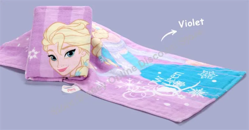 Disney Снежная королева замороженная Эльза Хлопковое полотенце для лица абсорбирующие детские полотенца для ванной путешествия ручное полотенце 3 цвета