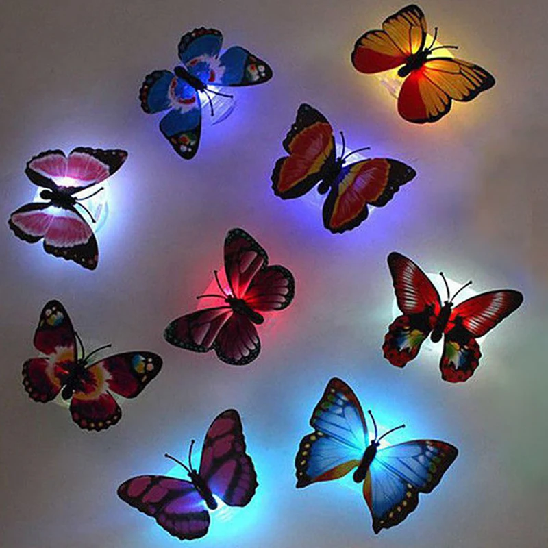 Красочные бабочки СВЕТОДИОДНЫЙ ночник красивые настенные ночные светильники