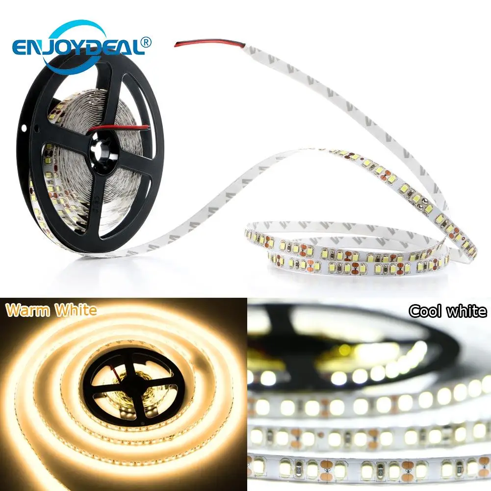 Гибкая светодиодная лента 5 м 2835 SMD 600 не водонепроницаемая Холодный/теплый белый
