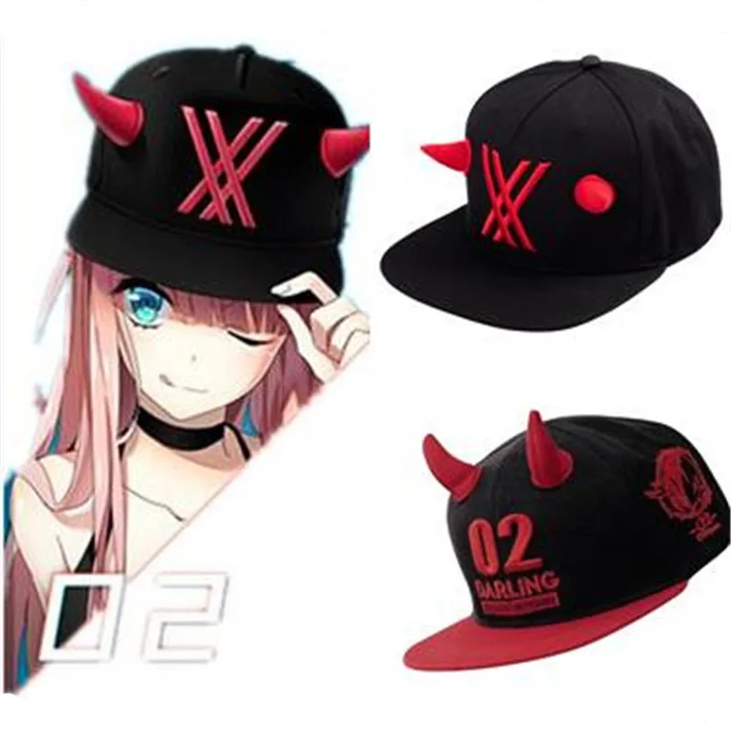 2018 Горячая Аниме Darling in the Franxx zero two 02 Косплей шапка регулируемый реквизит