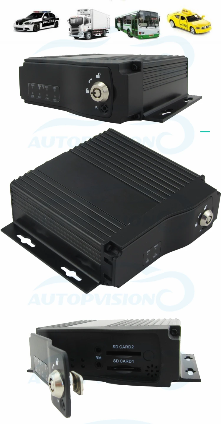 APV-MDR210 12V 4-канальный DVR Автомобильный регистратор данных Беспроводная передача данных DVR 4 мониторинг и запись Автомобильный видеорегистратор