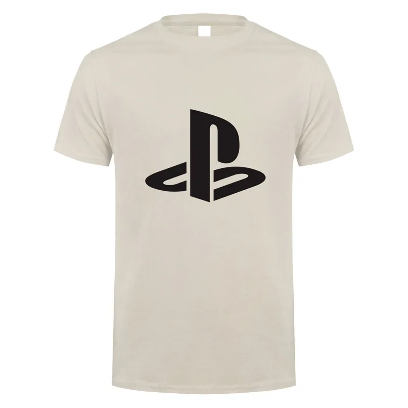 Sand Футболка Playstation летняя хлопковая забавная футболка с короткими рукавами Мужская футболка футболки LH-083 - Цвет: Sand