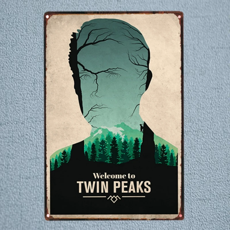 Металлическая пластина Twin Peaks для фильма Жестяная Табличка с железной краской