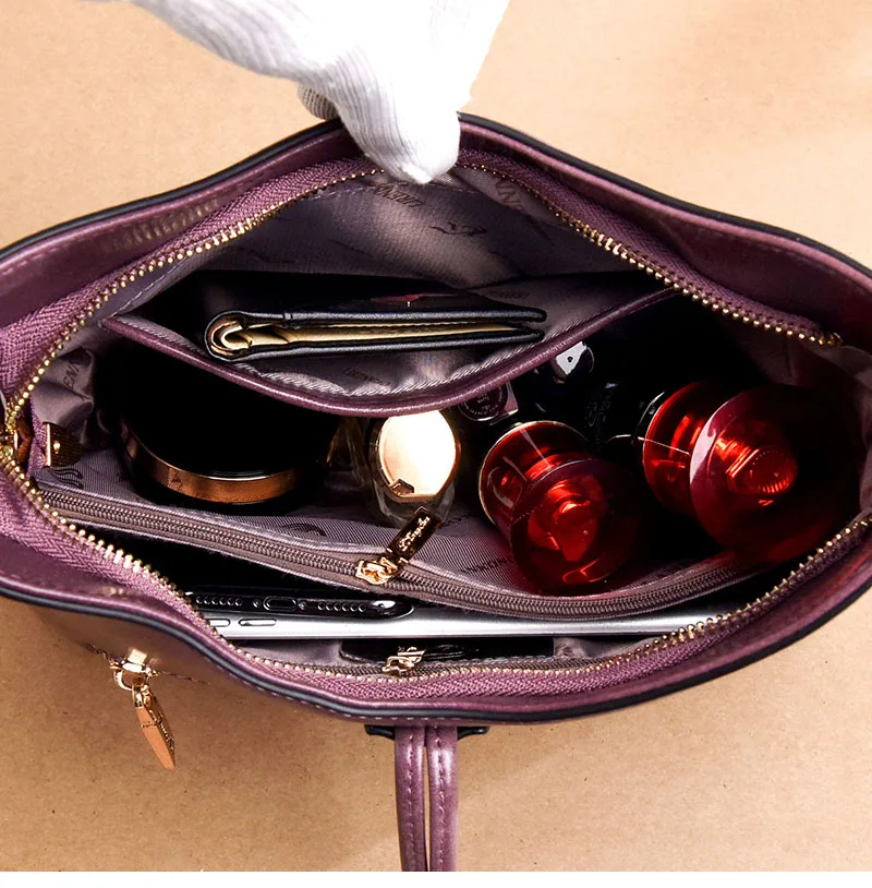 Rodful Винтаж Сумка для женщин масла кожа ведро женские сумочки дамы Ретро crossbody