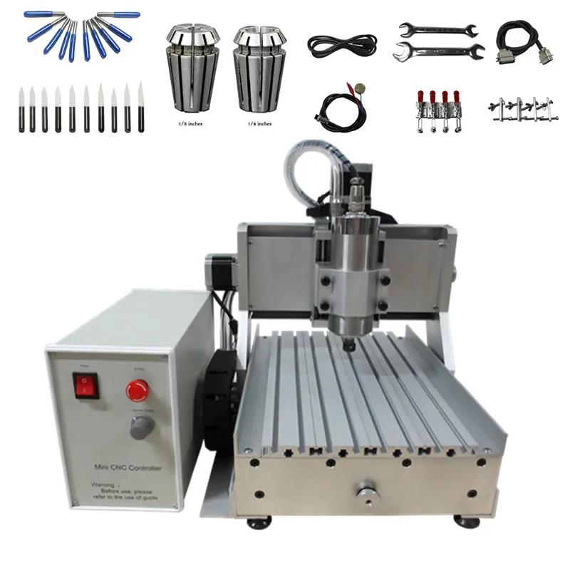 3 Axis Mini CNC Metal Cutting Machine 3020 800W VFD Water Cooling Spindle Router Engraver with Linit Switch USB port | Инструменты