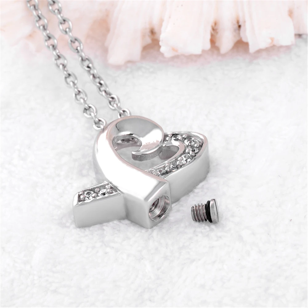 Лента сердце урны ожерелье памятные ювелирные изделия|locket pendant|memorial jewelryjewelry stainless