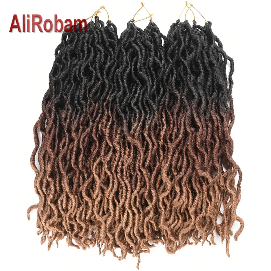 AliRobam Faux Locs кудряшки Омбре черный коричневый богиня синтетические плетеные