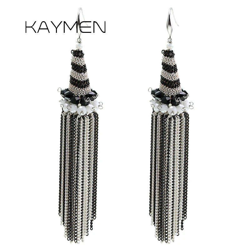 Новые поступления Kaymen плетеные цепочки ручной работы с кристаллами женские