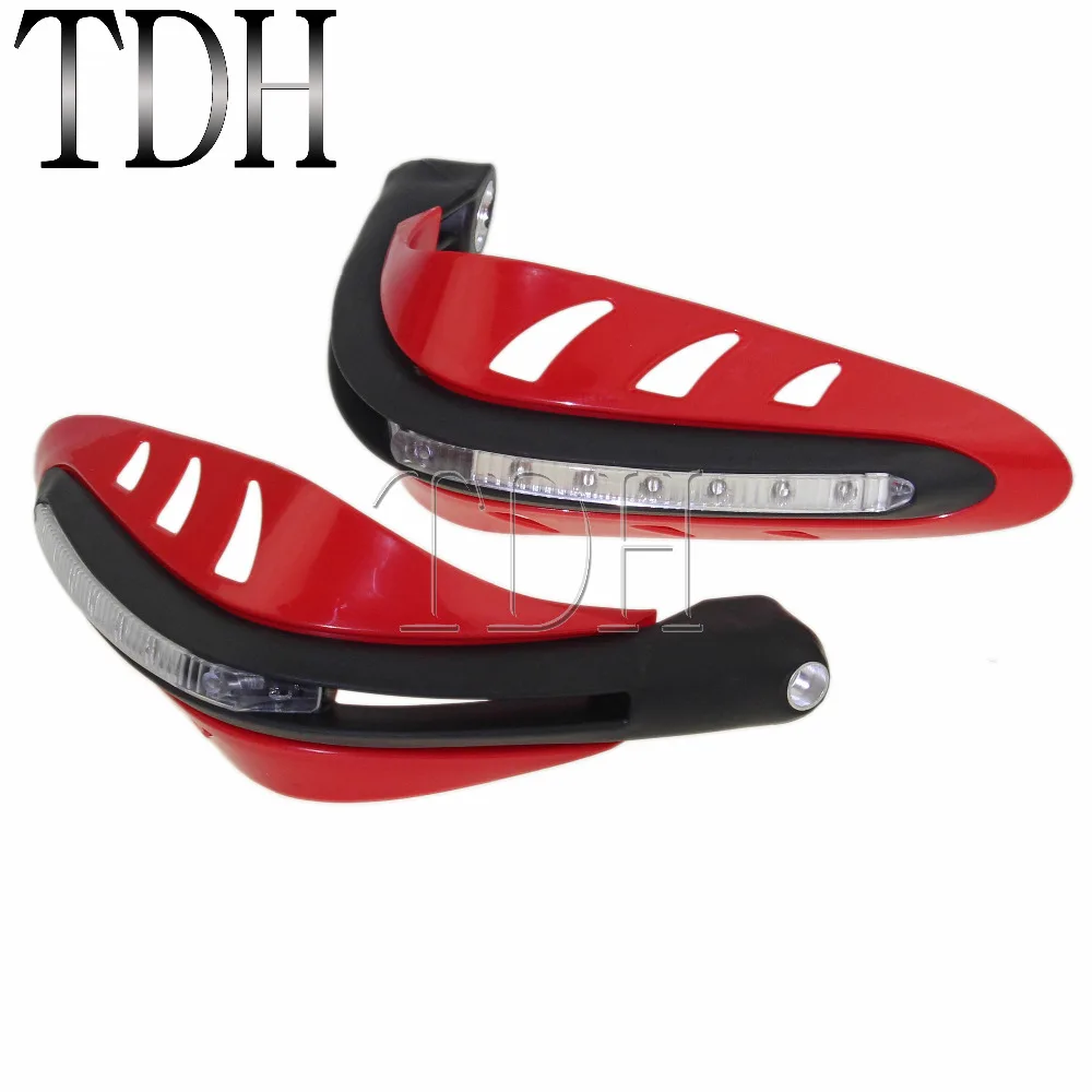 

Colorful Motorcycle 7/8" Handlebar Handguard Protectors Hand Guards With LED Turn Signal Light For Honda CBR Yamaha Universal