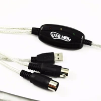 usb to midi cable converter for music keyboard adapter cord with led indication for windows 87 xpvistamac os