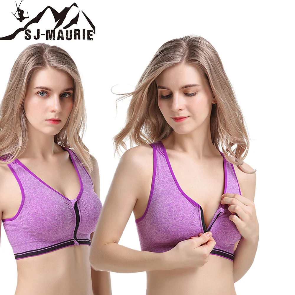 5 видов цветов женский спортивный бюстгальтер на молнии с эффектом пуш ап без