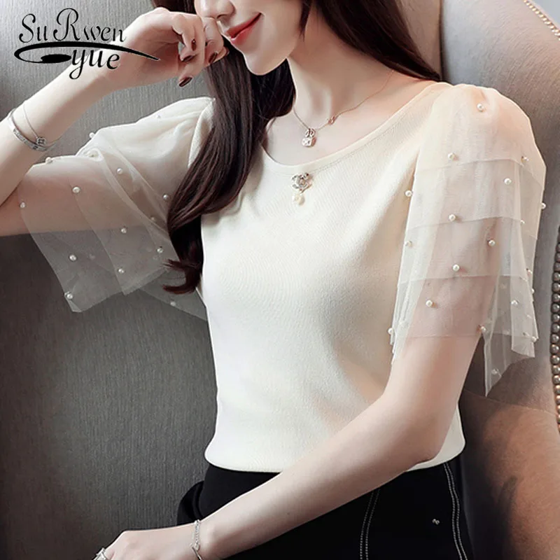 Женские топы и блузки 2019 blusas mujer de moda женские майки футболки Кружевная блуза с