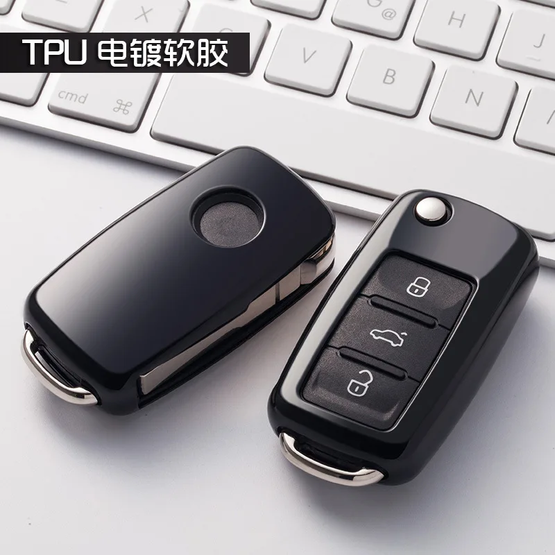 Мягкий ТПУ чехол для автомобильного ключа VW Golf Bora Jetta POLO GOLF Passat Skoda Octavia A5 Fabia SEAT Ibiza