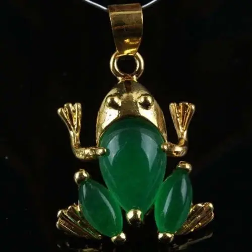 Красивая зеленая нефритовая подвеска лягушка ожерелье | Украшения и аксессуары