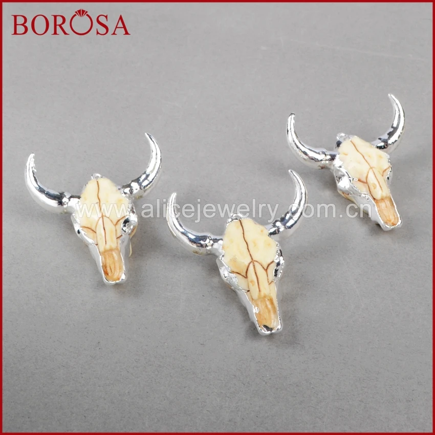 BOROSA дизайн 5 шт./лот Longhorn Смола Рог Подвески крупного рогатого скота Булл с