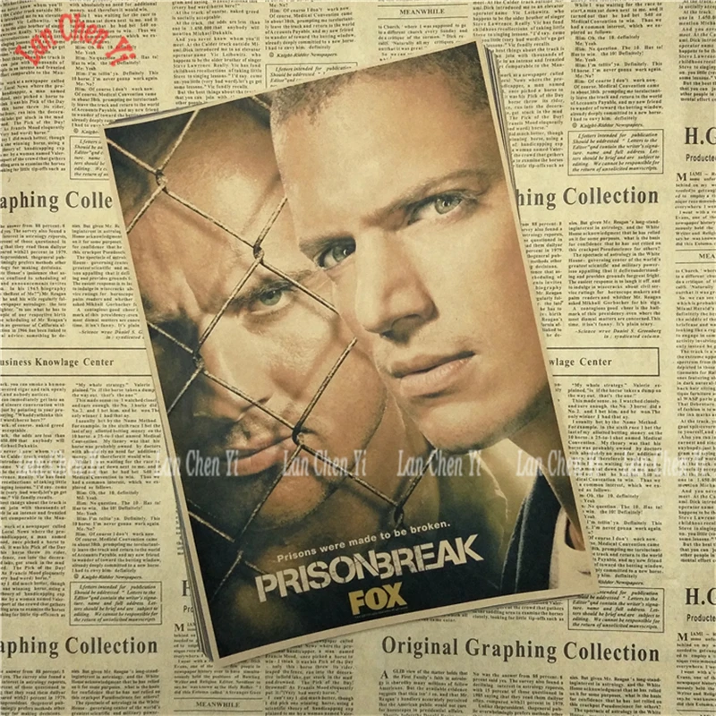 Винтажный постер в виде побега из тюрьмы бара декор для детской комнаты комиксы