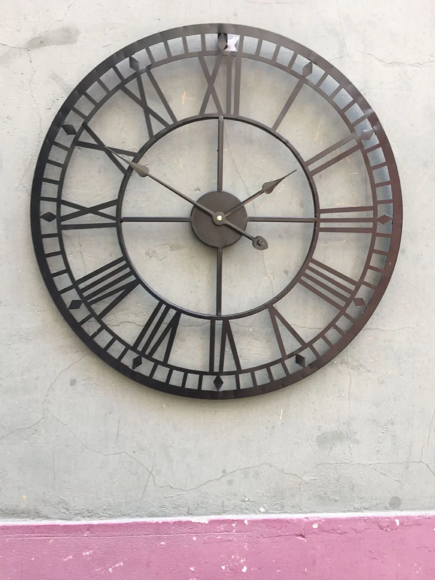 European Creative Wrought Iron Retro Wall Clock Modern Home Simple Fashion Living Room Mute Clock Decoration Quartz Clock Heat - Цвет: F  40cm