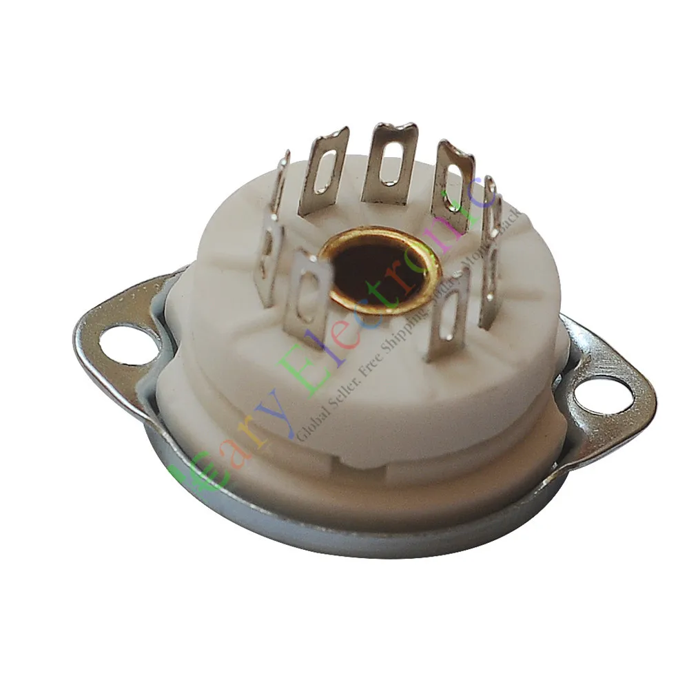 Оптовая и розничная продажа, 4 шт., 9-контактные керамические вакуумные трубчатые розетки, верхний монтажный клапан для 12AX7 12AU7 ECC84 А, бесплатная доставка