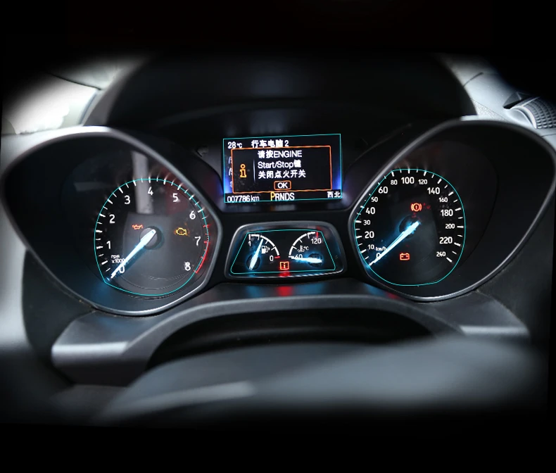 Lsrtw2017 автомобиля HD приборной панели Защитная пленка для Ford Kuga Escape 2013