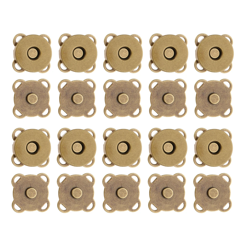 Bronze 14mm 10 шт./компл. Магнитная сумка застежки Давление закрытия пуговицы для шитья на для ремесленных кошельков сумки одежда кожаные клатчи рюкзаки - Цвет: Bronze 14mm